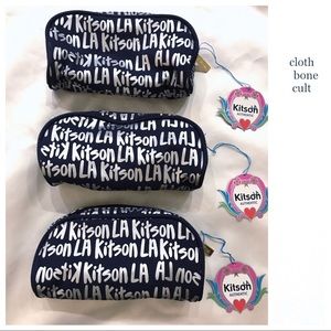 ✨NWT✨ KITSON Los Angeles Zipper MAKE-UP BAG (blue)